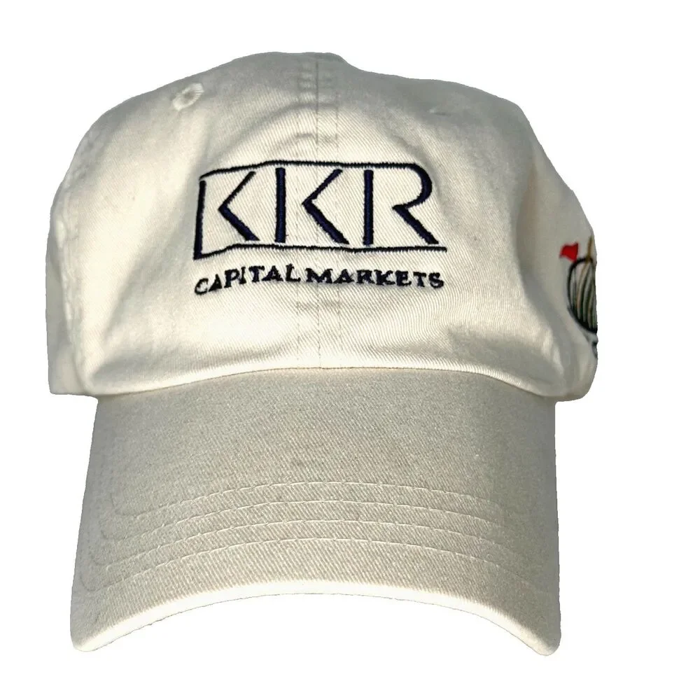 KKR Capital Markets Imperial Strapback Hat White Golf Dad Cap Purchase Logo